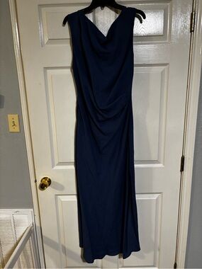 Sam Edelman Navy Cowl-Neck Maxi Dress